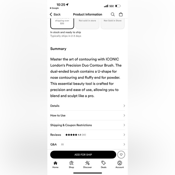 4 x Iconic London Precision Duo Contour Brush - Picture 5 of 7